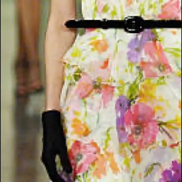 Ralph Lauren Floral Multi Silk Chiffon Ruffled Trumpet Skirt - Picture 8 of 15